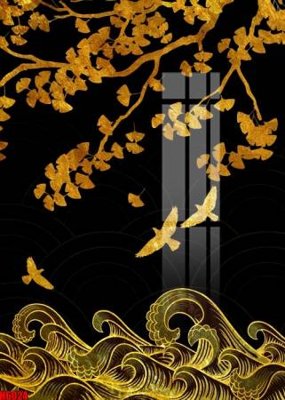 File gốc File tranh decor tranh bộ treo tường tổng hợp H6024 (in lụa) tranh phong thủy