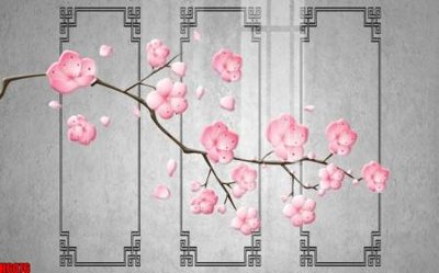 File in mica file tranh nền tường thủy mặc tổng hợp H6076 (bản gốc) sắc sảo