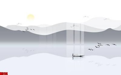 Tải file file tranh nền tường thủy mặc tổng hợp H6114 (ảnh gốc) in gạch men