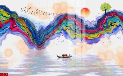 File in trần file tranh nền tường thủy mặc tổng hợp H6122 (file gốc) phong thủy