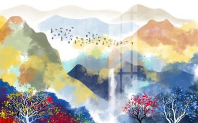 Tệp tin gốc file tranh nền tường thủy mặc tổng hợp H6165 (chất lượng cao) file tranh nền tường thủy mặc tổng hợp H6165