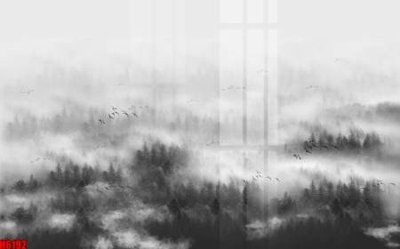 File gốc in ấn file tranh nền tường thủy mặc tổng hợp H6192 chuẩn màu CMYK