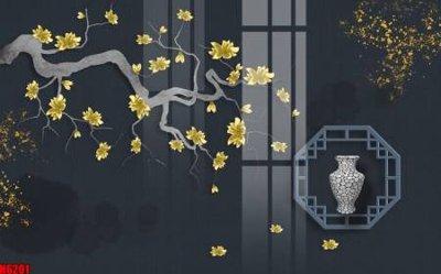 File tranh gốc file tranh nền tường thủy mặc tổng hợp H6201 (bản quyền) file PSD