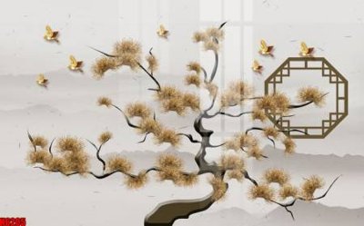 Tải file file tranh nền tường thủy mặc tổng hợp H6205 (gốc) in trên mọi chất liệu