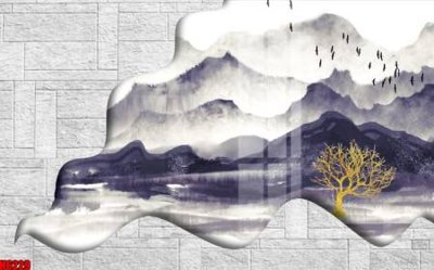 File gốc file tranh nền tường thủy mặc tổng hợp H6229 (cho in ấn) từ kho Filetranh