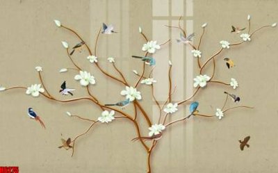 Tệp tin gốc file tranh nền tường thủy mặc tổng hợp H6275 (dùng cho in ấn) chuyên nghiệp