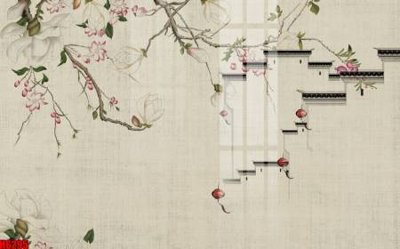 Tải file file tranh nền tường thủy mặc tổng hợp H6295 (gốc) làm file tranh quảng cáo