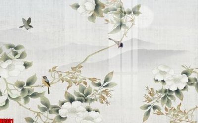 File tranh file tranh nền tường thủy mặc tổng hợp H6301 (file gốc) chuẩn màu in