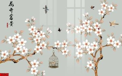 File tranh file tranh nền tường thủy mặc tổng hợp H6302 (bản gốc) in canvas