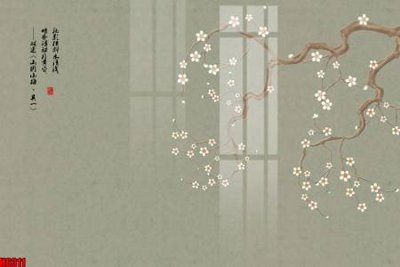 Download file gốc file tranh nền tường thủy mặc tổng hợp H6311 (in mica) 3D