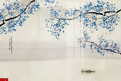 Download file file tranh nền tường thủy mặc tổng hợp H6313 (gốc) cho xưởng in