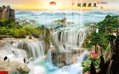 Tải file file tranh nền tường thủy mặc tổng hợp H6381 (ảnh gốc) độ phân giải 300dpi