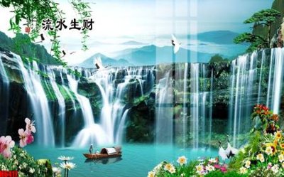 File gốc file tranh nền tường thủy mặc tổng hợp H6417 (cho in ấn) độc quyền