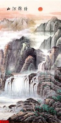 Tải file gốc file tranh nền tường thủy mặc tổng hợp H6554 (in khổ lớn) không vỡ