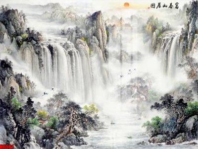 Tải file gốc file tranh nền tường thủy mặc tổng hợp H6561 (in khổ lớn) không vỡ