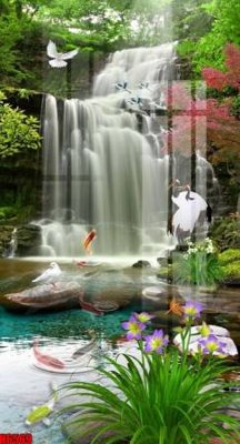 File in mica file tranh nền tường thủy mặc tổng hợp H6569 (ảnh gốc) đẹp