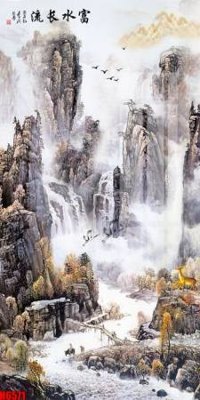 File in ấn file tranh nền tường thủy mặc tổng hợp H6571 chuyên nghiệp