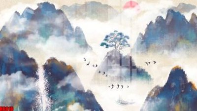 Mua file gốc file tranh nền tường thủy mặc tổng hợp H6616 (PSD) tại Filetranh.com