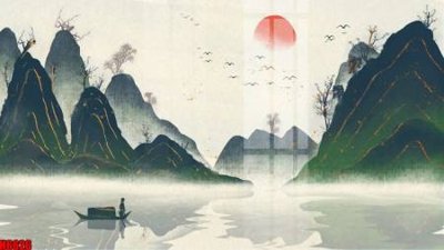 File ảnh file tranh nền tường thủy mặc tổng hợp H6626 (gốc) in Hiflex