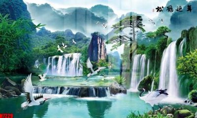 Download file gốc File tranh gốc in tranh tường nền tổng hợp H7229 (in mica) 3D