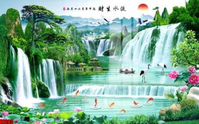 Tải file File tranh gốc in tranh tường nền tổng hợp H7282 (gốc) chủ đề hoa sen