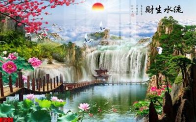 Download file gốc File tranh gốc in tranh tường nền tổng hợp H7284 (in lụa) tranh 3D