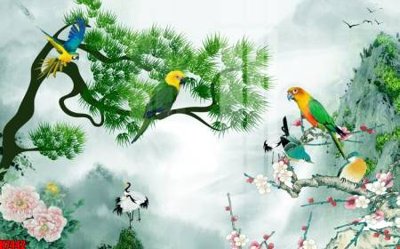 File gốc File tranh gốc in tranh tường nền tổng hợp H7442 (in 3D) cho trang trí