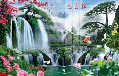 Download file gốc File tranh gốc in tranh tường nền tổng hợp H7492 (in mica) trang trí