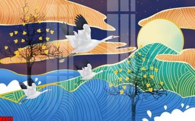 File tranh File tranh gốc tổng hợp tranh nền tường đẹp H8074 (gốc) phong cách tối giản