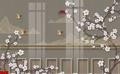 File gốc File tranh gốc tổng hợp tranh nền tường đẹp H8448 (in ấn) màu sắc trung thực