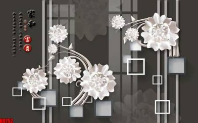 File tranh File tranh gốc tổng hợp tranh nền tường đẹp H8752 (bản gốc) in lụa 3D