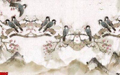 File gốc File tranh gốc tổng hợp tranh nền tường đẹp H8847 (in lụa) tranh thuận buồm