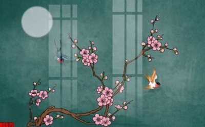 File gốc File tranh gốc tổng hợp tranh nền tường đẹp H8879 (in mica) làm quà tặng