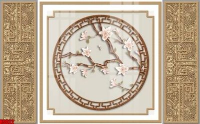 File gốc File tranh gốc tổng hợp tranh nền tường đẹp H9022 (in tráng gương) hiện đại