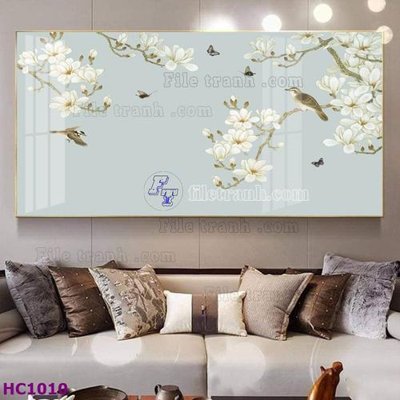 File in lụa File tranh hoa và chim tối giản trung quốc HC1010 (hoa văn) File tranh hoa và chim tối giản trung quốc HC1010