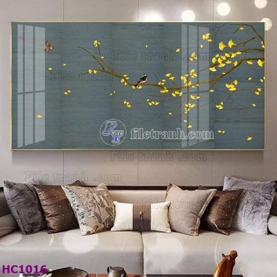 File gốc File tranh hoa và chim tối giản trung quốc HC1016 (ảnh chi tiết) để in lụa