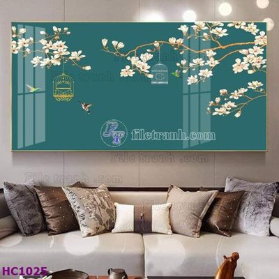 Tải file PSD File tranh hoa và chim tối giản trung quốc HC1025 (nguyên layer) để in