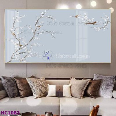 File gốc File tranh hoa và chim tối giản trung quốc HC1083 (Filetranh.com) File tranh hoa và chim tối giản trung quốc HC1083