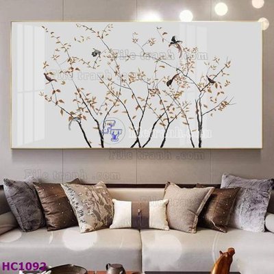 Download file File tranh hoa và chim tối giản trung quốc HC1092 (gốc) cho xưởng in