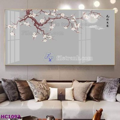 File tranh File tranh hoa và chim tối giản trung quốc HC1093 (ảnh gốc) cho in ấn kỹ thuật số