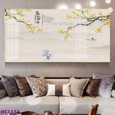 Tải file File tranh hoa và chim tối giản trung quốc HC1132 (gốc) làm file quảng cáo