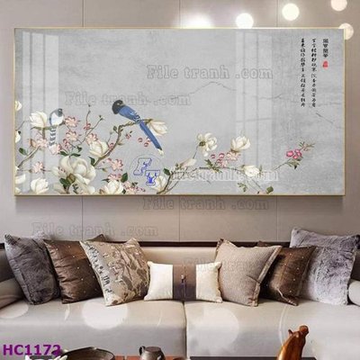 Download file File tranh hoa và chim tối giản trung quốc HC1172 (chất lượng in ấn)
