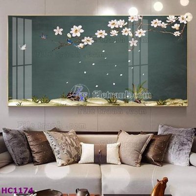 File gốc File tranh hoa và chim tối giản trung quốc HC1174 (bản quyền) cho in ấn