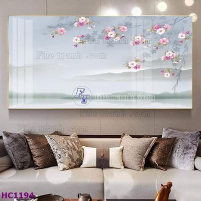 File tranh File tranh hoa và chim tối giản trung quốc HC1194 (gốc) chủ đề trẻ em