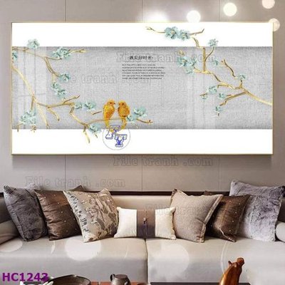 Tải file gốc File tranh hoa và chim tối giản trung quốc HC1243 (in khổ lớn) không mờ