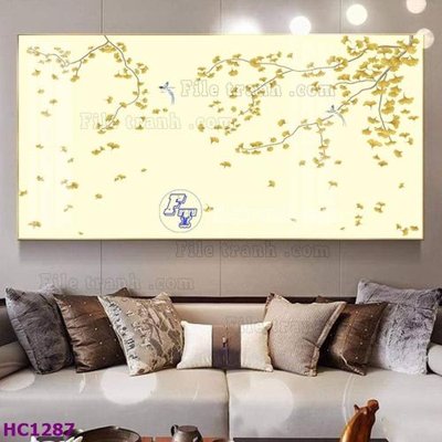 Download file File tranh hoa và chim tối giản trung quốc HC1287 (gốc) in mica cao cấp