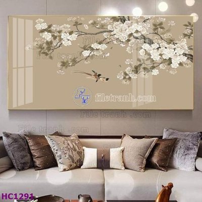 File gốc File tranh hoa và chim tối giản trung quốc HC1291 cho in ấn và thiết kế