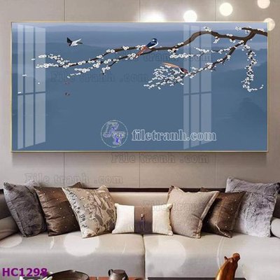 Mua file tranh gốc File tranh hoa và chim tối giản trung quốc HC1298 tại Filetranh.com