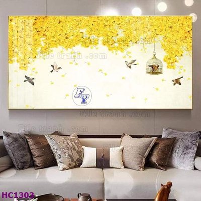 File tranh gốc File tranh hoa và chim tối giản trung quốc HC1303 (bản quyền) file PSD