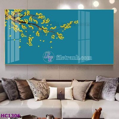 File PSD File tranh hoa và chim tối giản trung quốc HC1306 (gốc) nhiều lớp (multi-layer)